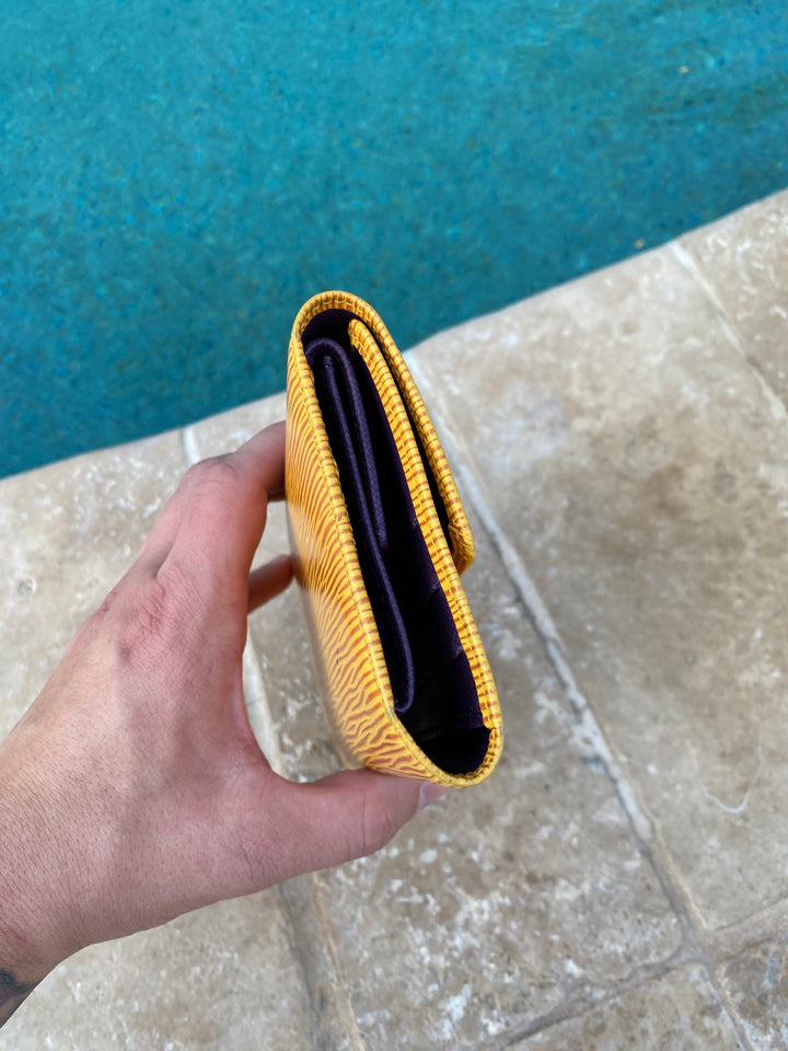 Louis Vuitton Yellow Epi International Long Wallet (9148)