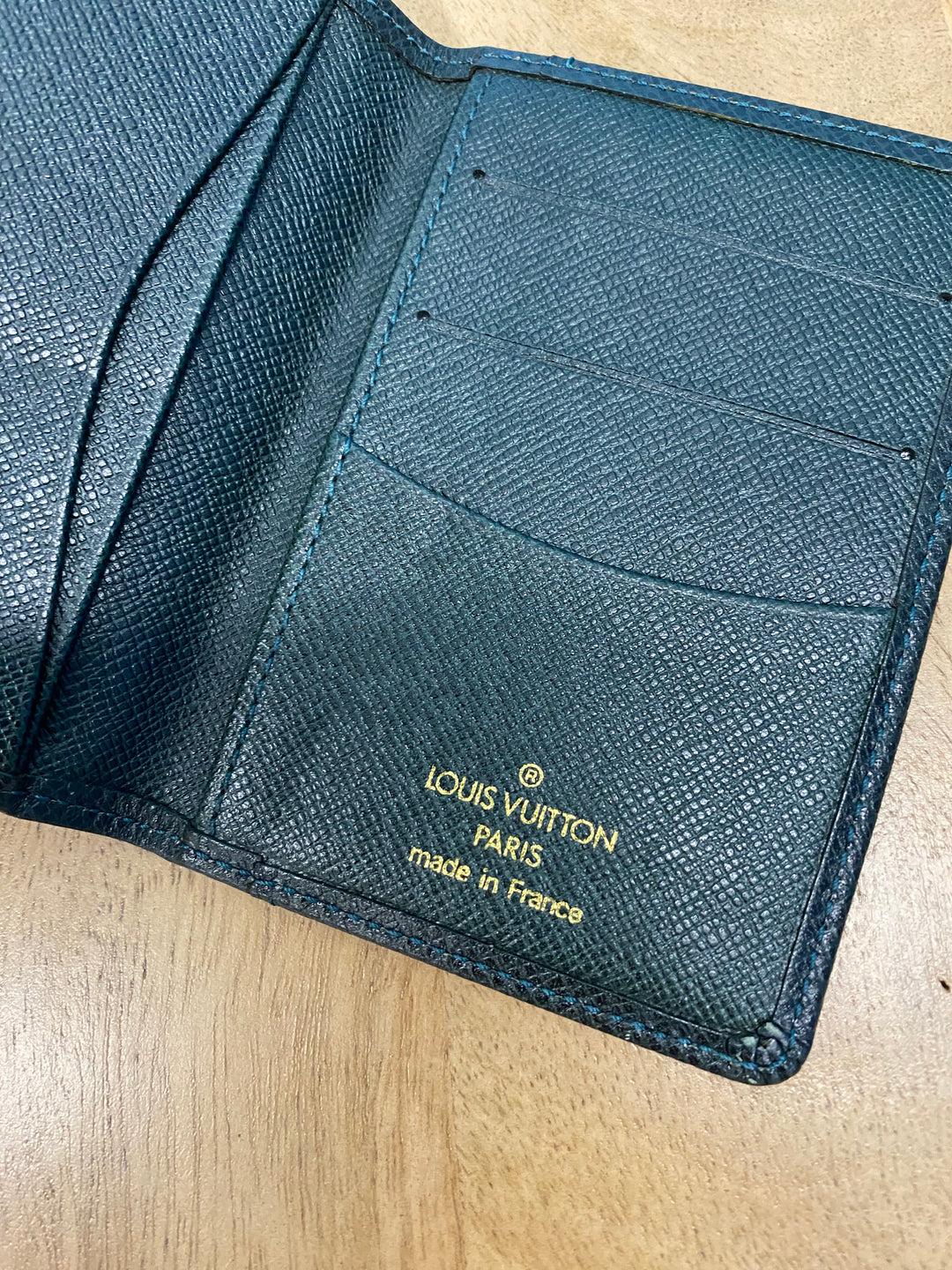 Louis Vuitton Green Taiga Leather Pocket Organizer (6820)