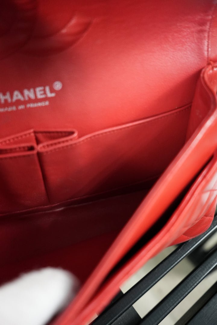 Chanel Matelasse Double Flap Red