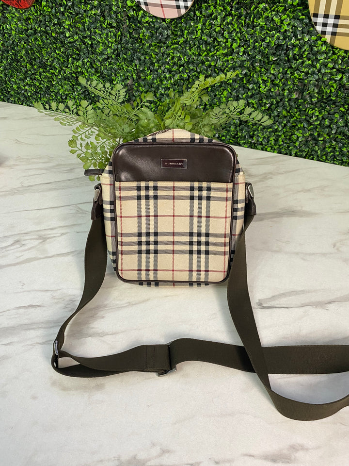 Burberry Novacheck Canvas Crossbody Bag (8619)