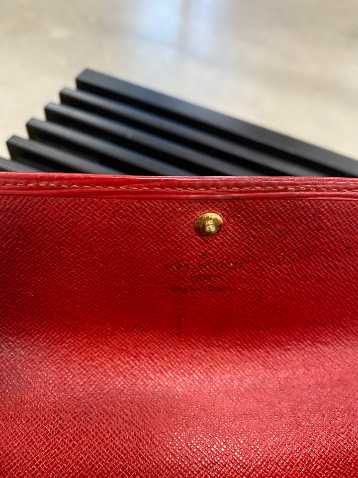 Louis Vuitton Red Epi Sarah Long Wallet (1957)