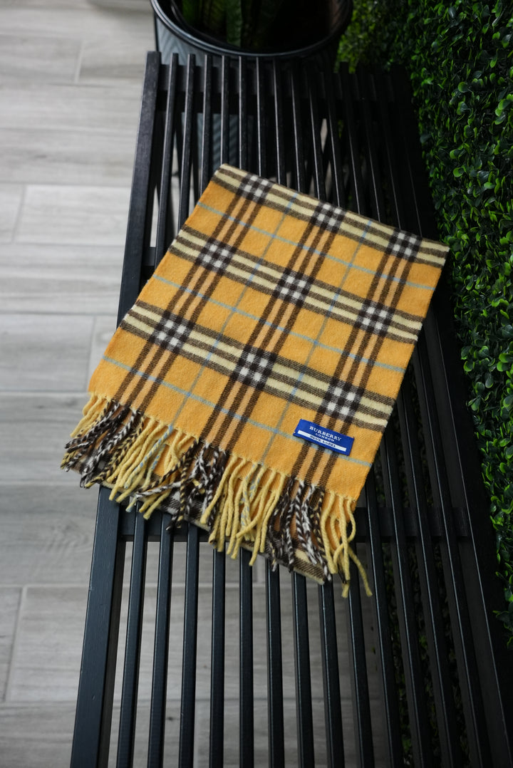 Burberry Blue Label Yellow Check Scarf (595)