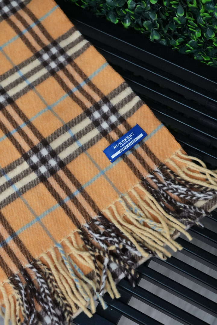 Burberry Blue Label Yellow Check Scarf (595)