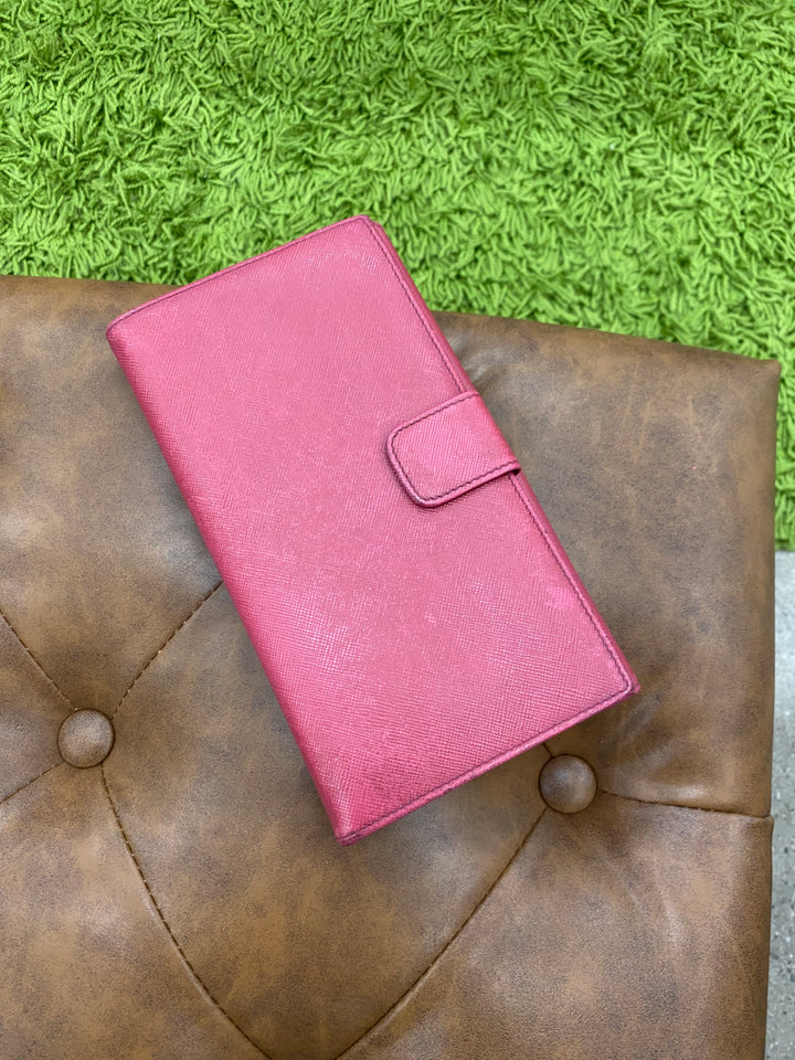 Prada Red Saffiano Long Wallet (8790)