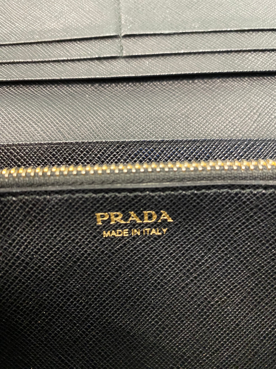 Prada Black Saffiano Bow Long Wallet (8099)