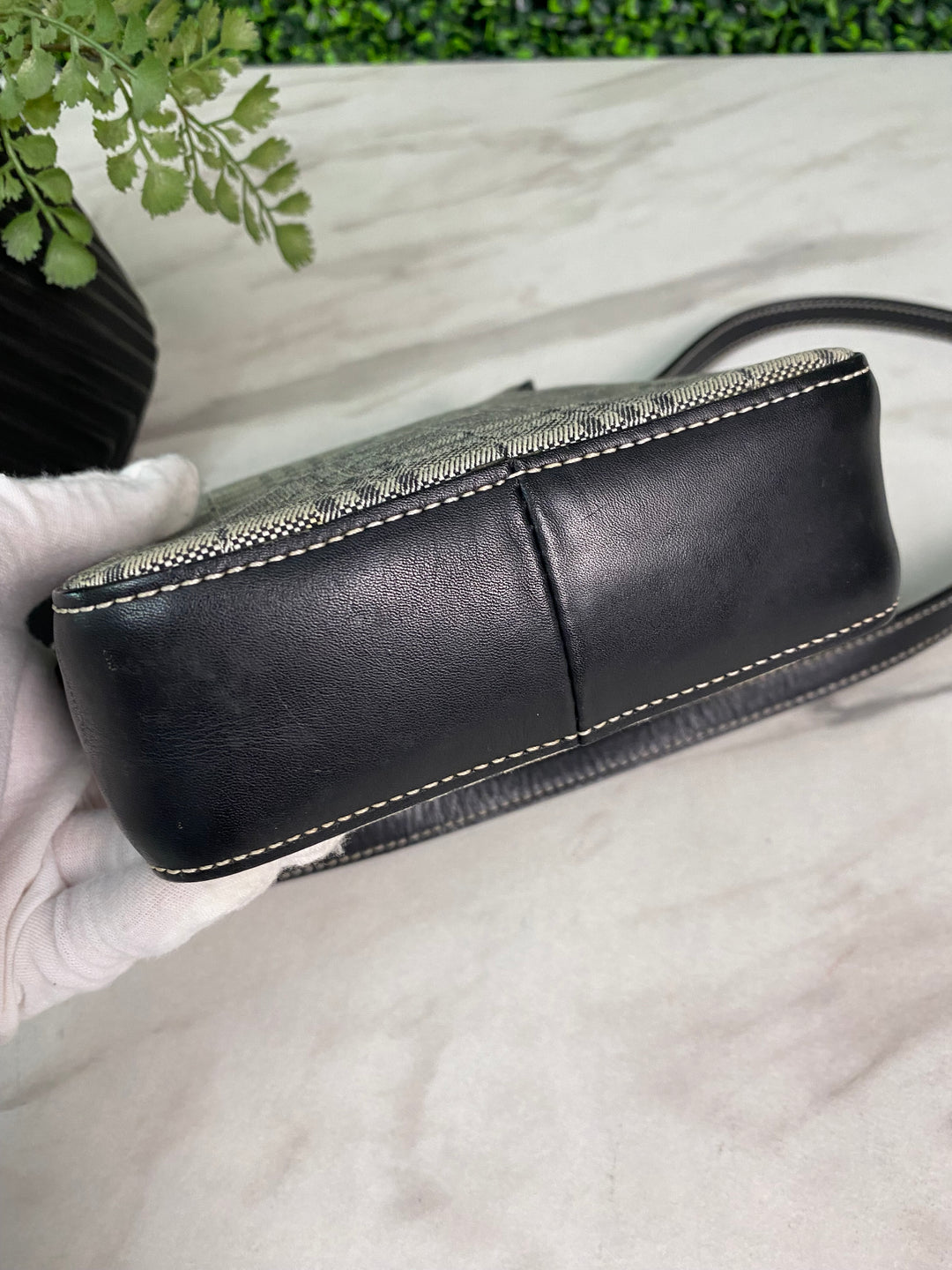 Burberry Grey Canvas Crossbody Bag (7102)