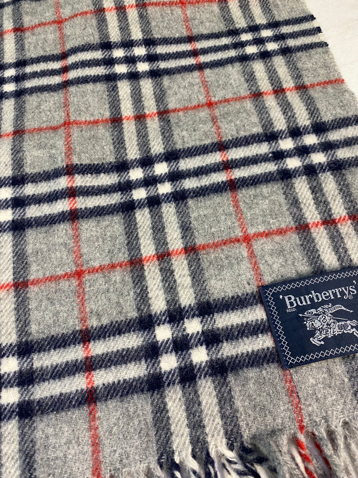 Burberry Grey Check Scarf (8880)