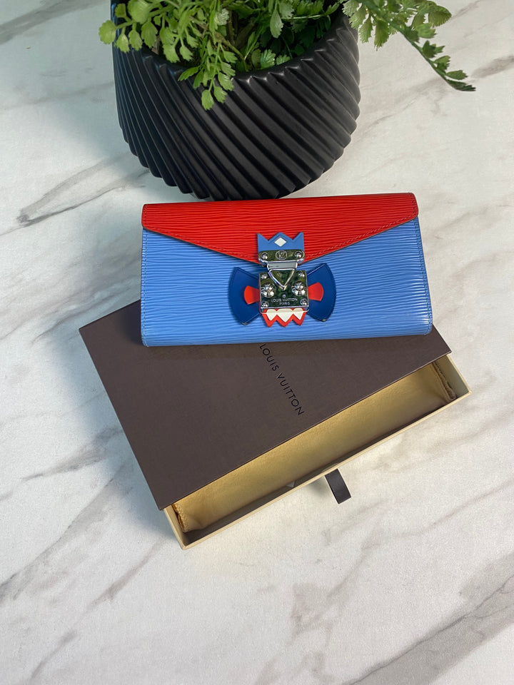 Louis Vuitton Epi Leather Tribal Mask Long Wallet (1724)