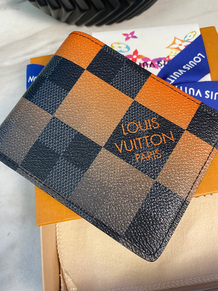 Louis Vuitton Damier Graphite Giant Orange Billfold Wallet (1358)