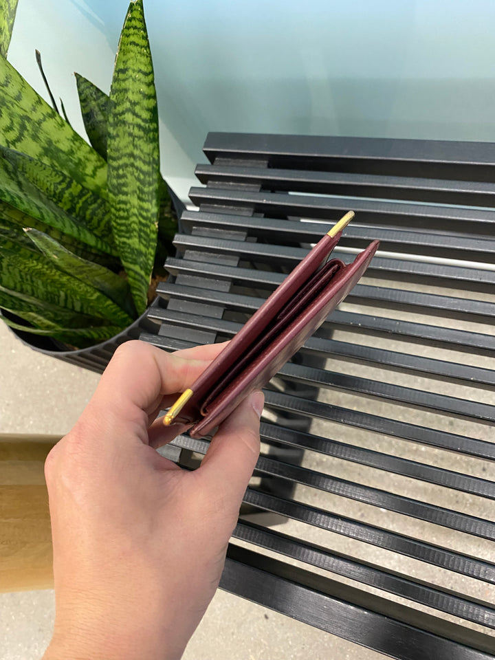 Cartier Burgundy Leather Billfold Wallet (5559)