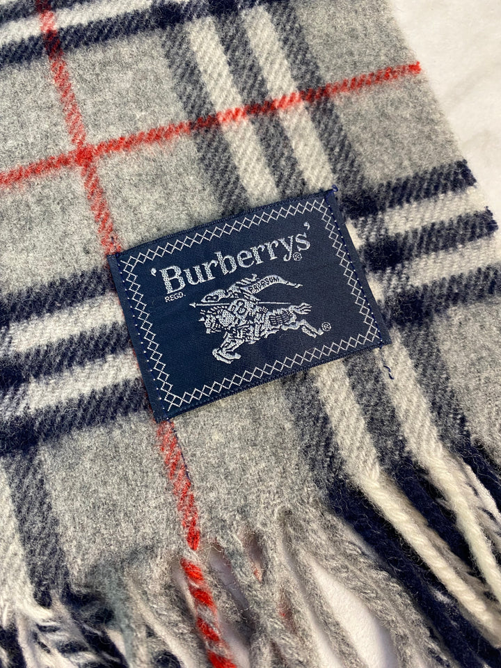 Burberry Grey Check Scarf (8880)