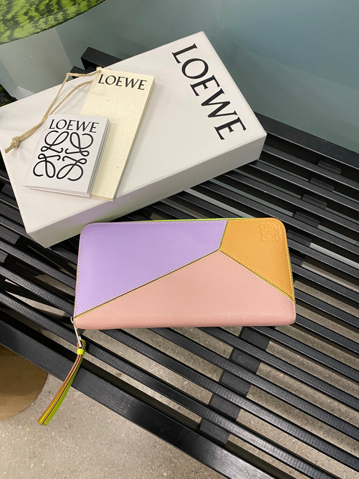 Loewe Tri Colored Puzzle Zippy Wallet (8350)