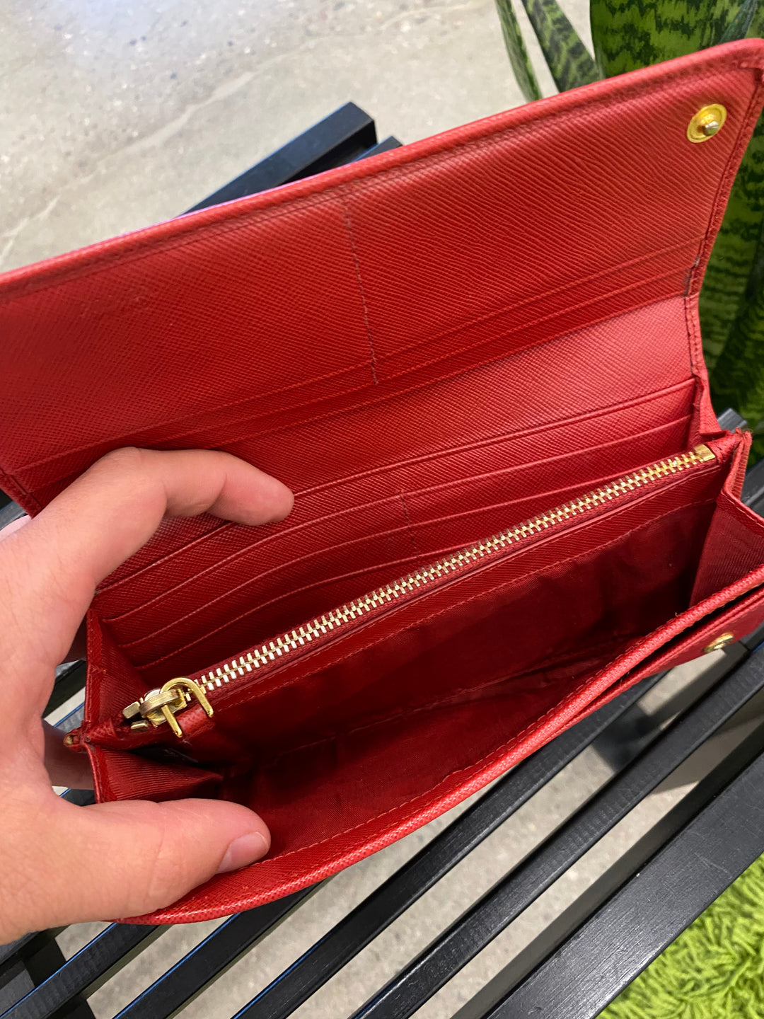 Prada Pink Saffiano Bow Long Wallet (5919)