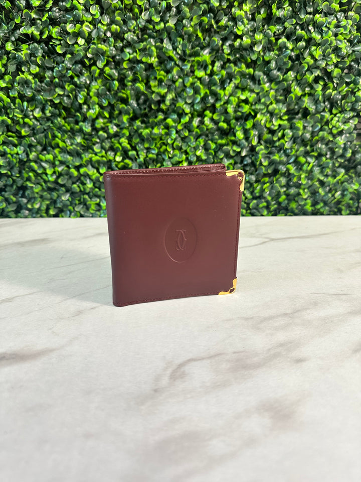 Cartier Burgundy Leather Billfold (3420)