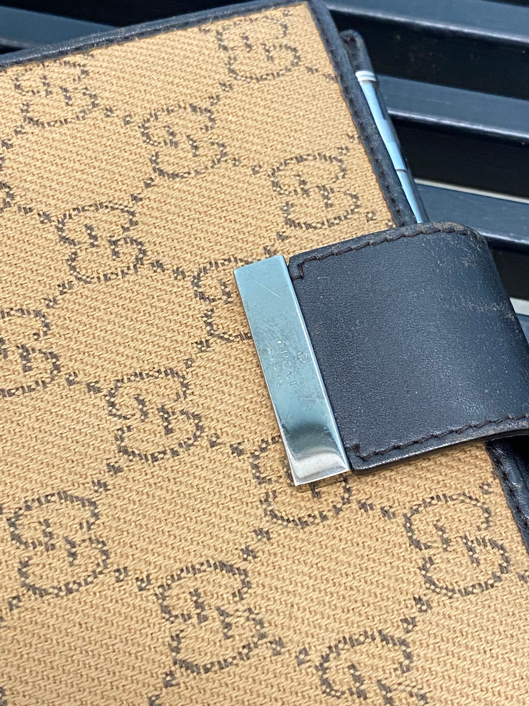 Gucci Tan GG Canvas Agenda PM (3524)
