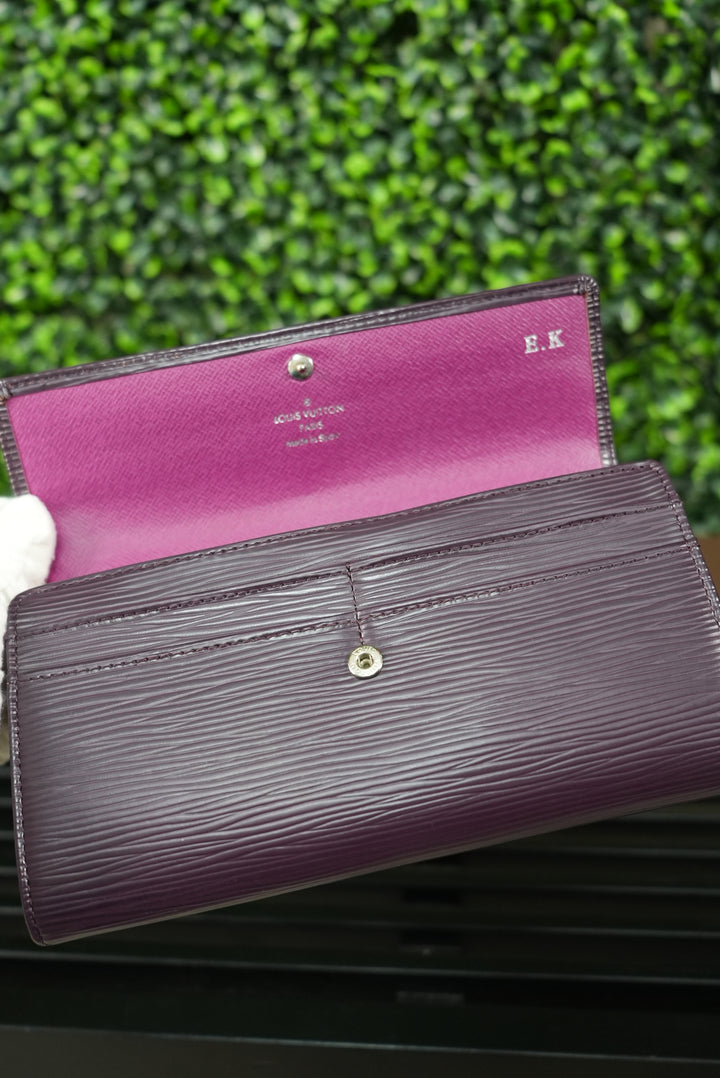 Louis Vuitton Purple Epi Long Wallet