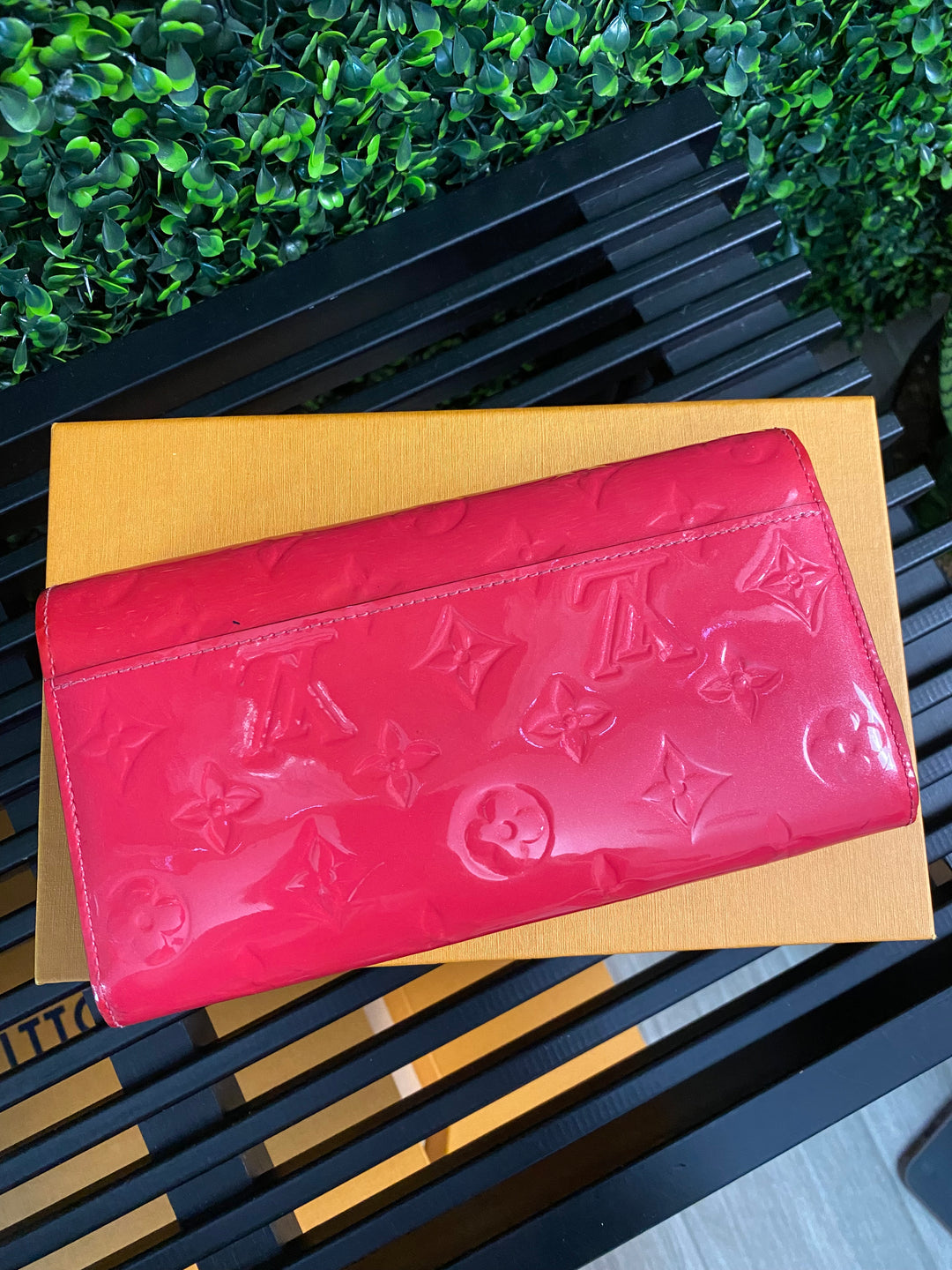 Louis Vuitton Pink Vernis Long Wallet