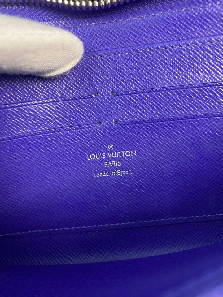Louis Vuitton Purple Epi Zippy Wallet (0910)