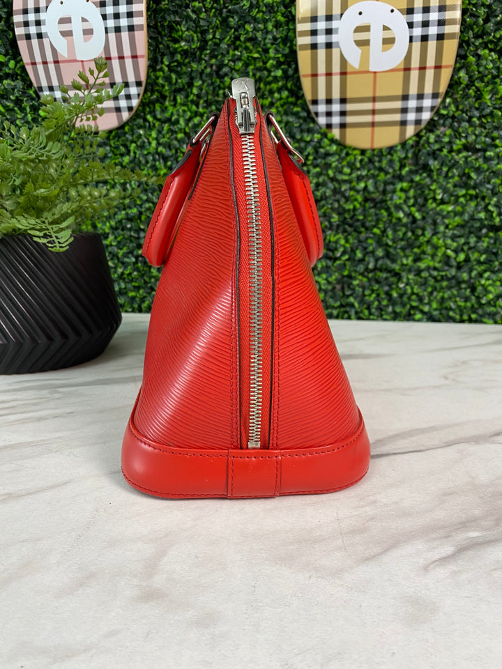 Louis Vuitton Red Epi Alma PM (7819)