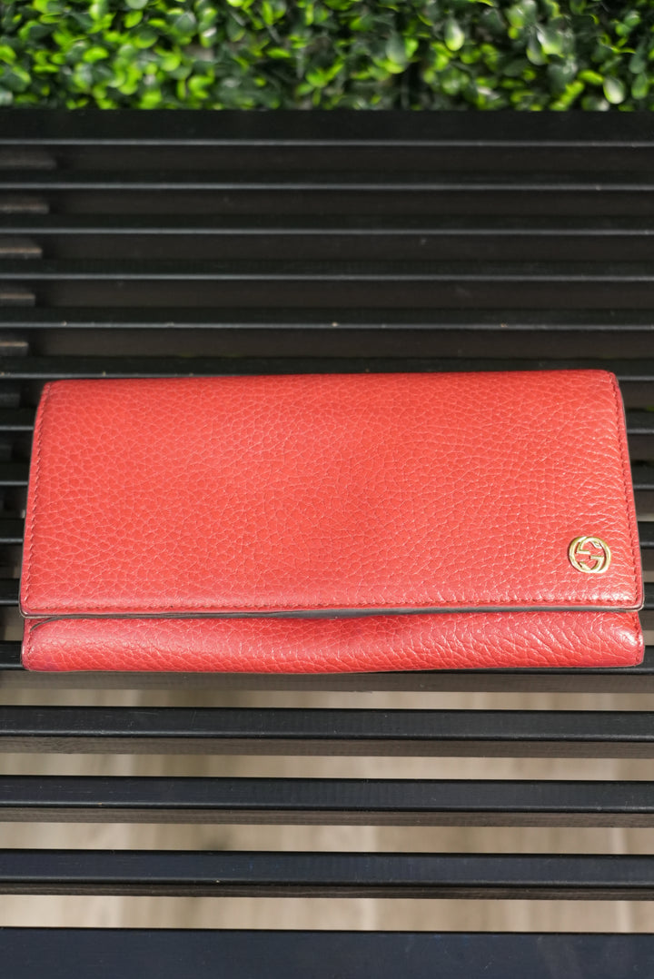 Gucci Red Long Wallet