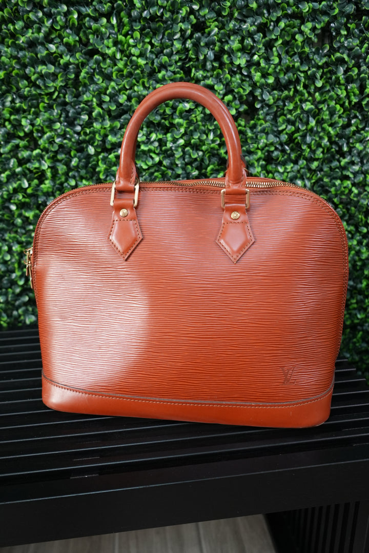 Louis Vuitton Epi Alma Brown Handbag