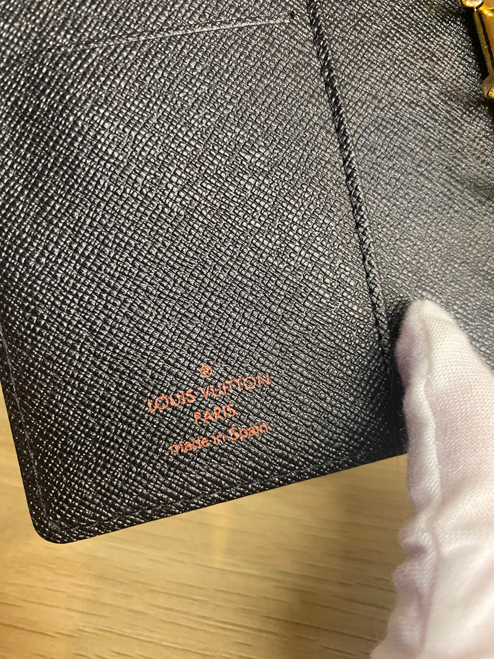 Louis Vuitton Black Epi Agenda PM (4641)