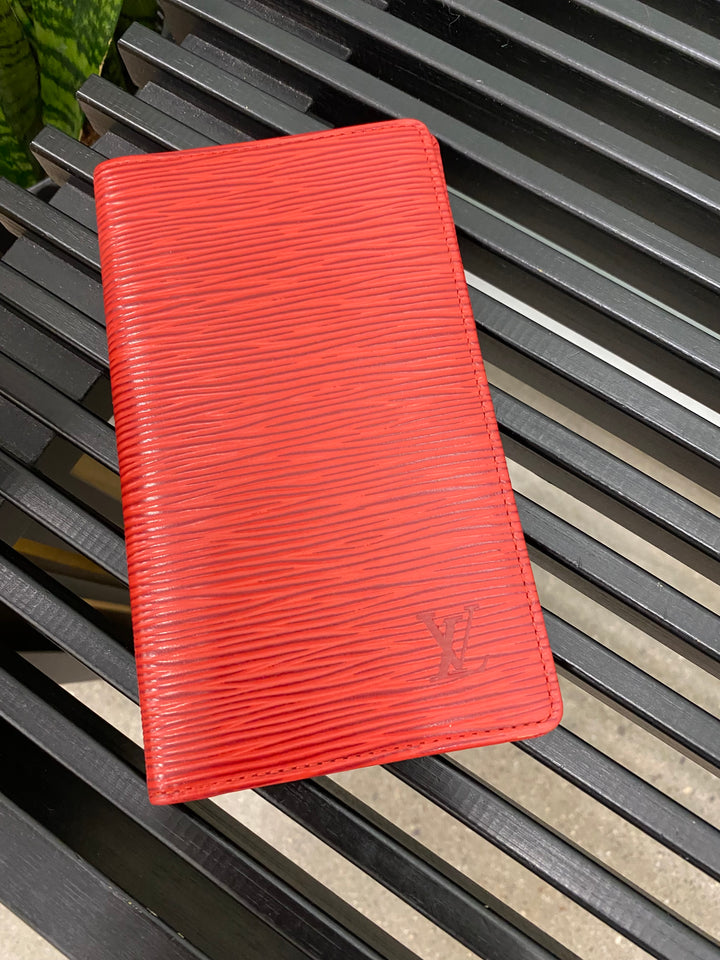 Louis Vuitton Red Epi Long Bifold Wallet (6813)