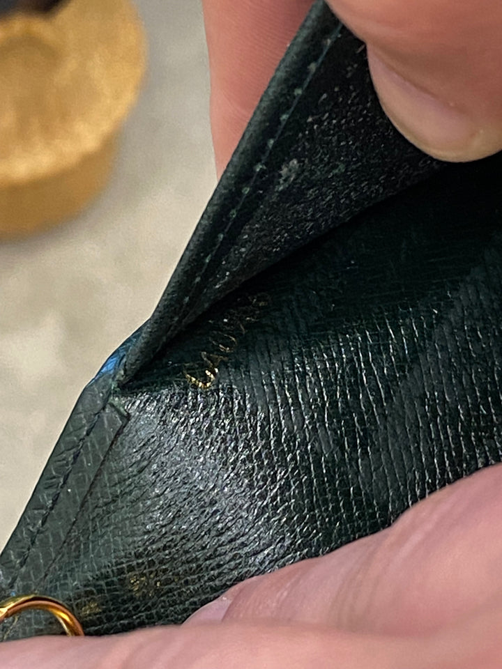 Louis Vuitton Green Taiga Leather Agenda PM (9599)