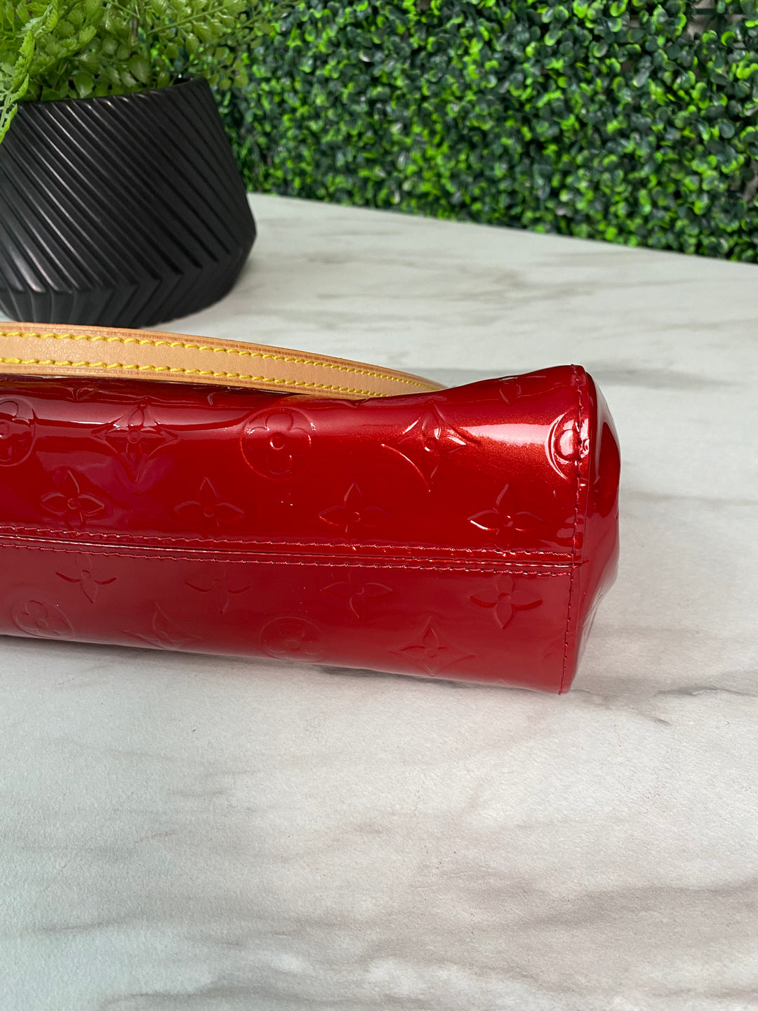 Louis Vuitton Red Vernis Roxbury Drive 2 Way Bag (0702)