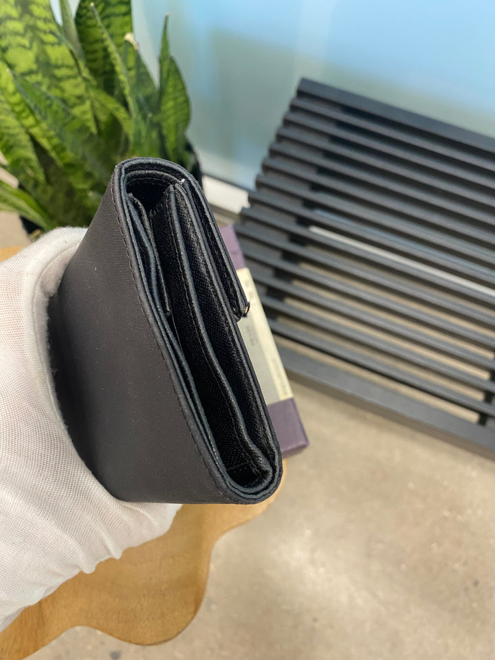 Prada Black Nylon Compact Wallet (1483)