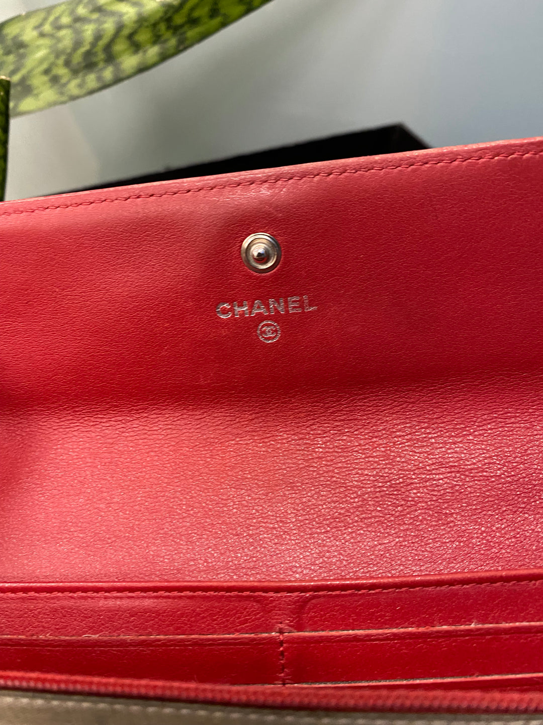 Chanel Red Caviar Long Wallet (1997)