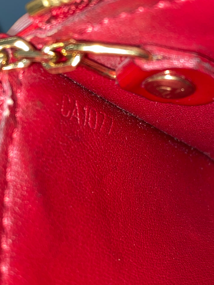Louis Vuitton Red Vernis Key Cles (0075)