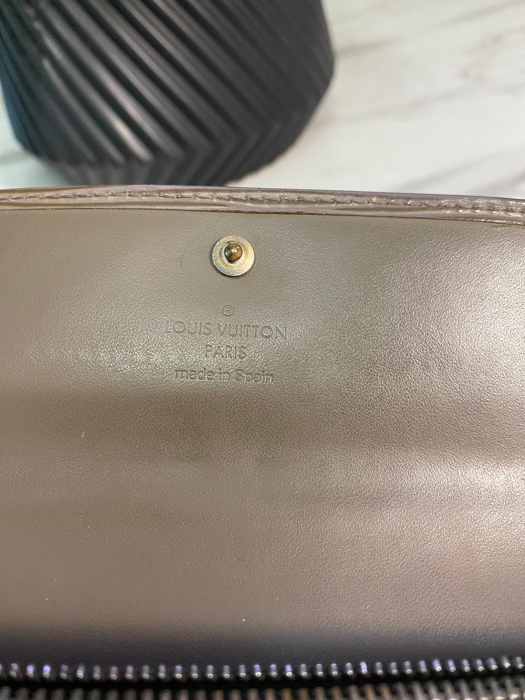 Louis Vuitton Mocha Epi Leather Long Wallet (8747)