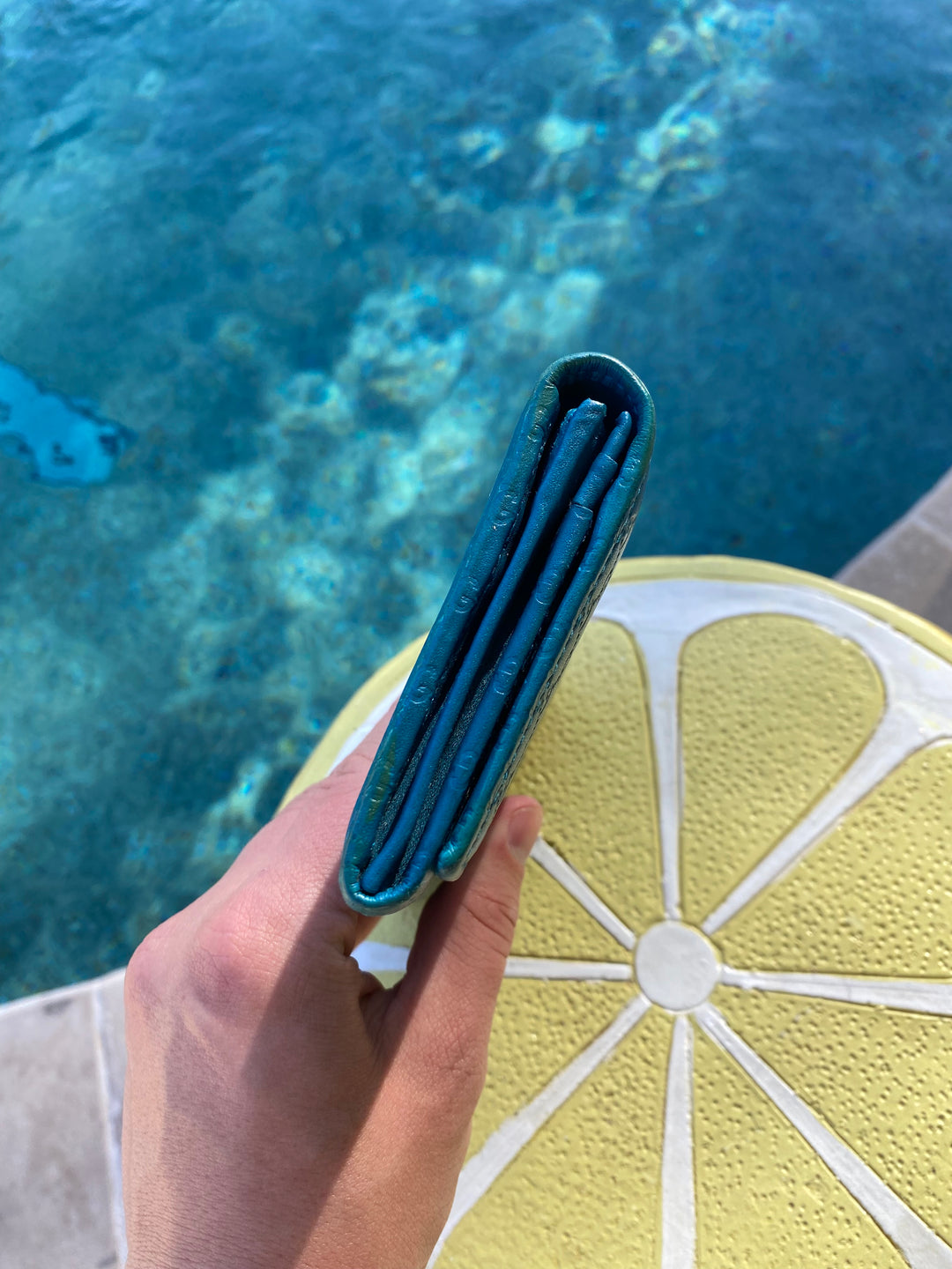 Gucci Turquoise Micro Guccissima Long Wallet (9881)