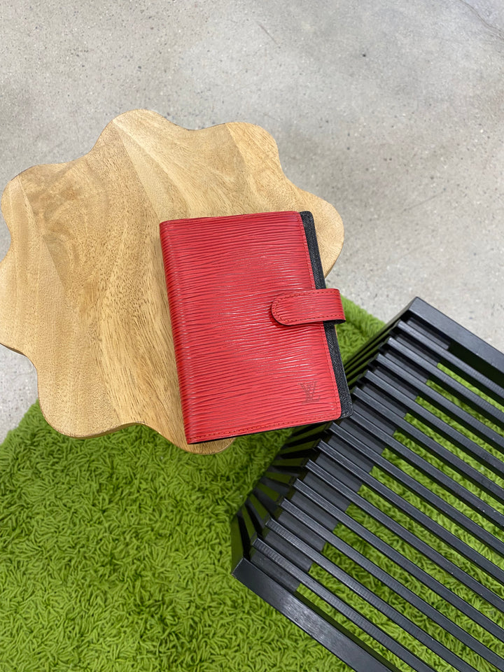 Louis Vuitton Red Epi Agenda PM (3651)
