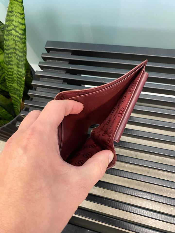 Cartier Burgundy Leather Billfold Wallet (5559)