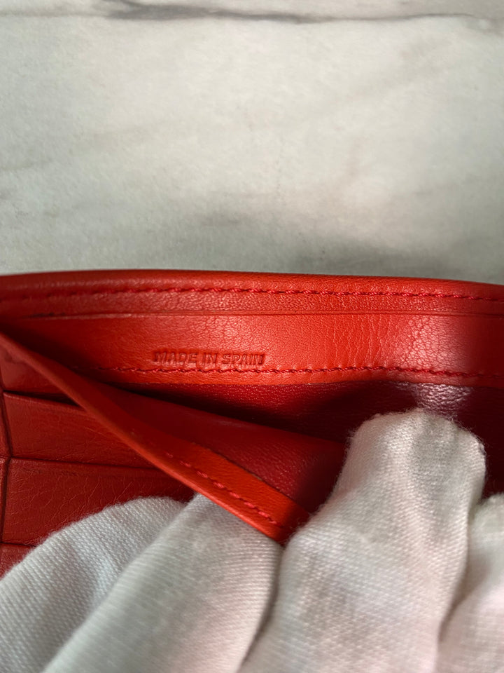 Christian Dior Red Leather Billfold Wallet (7459)