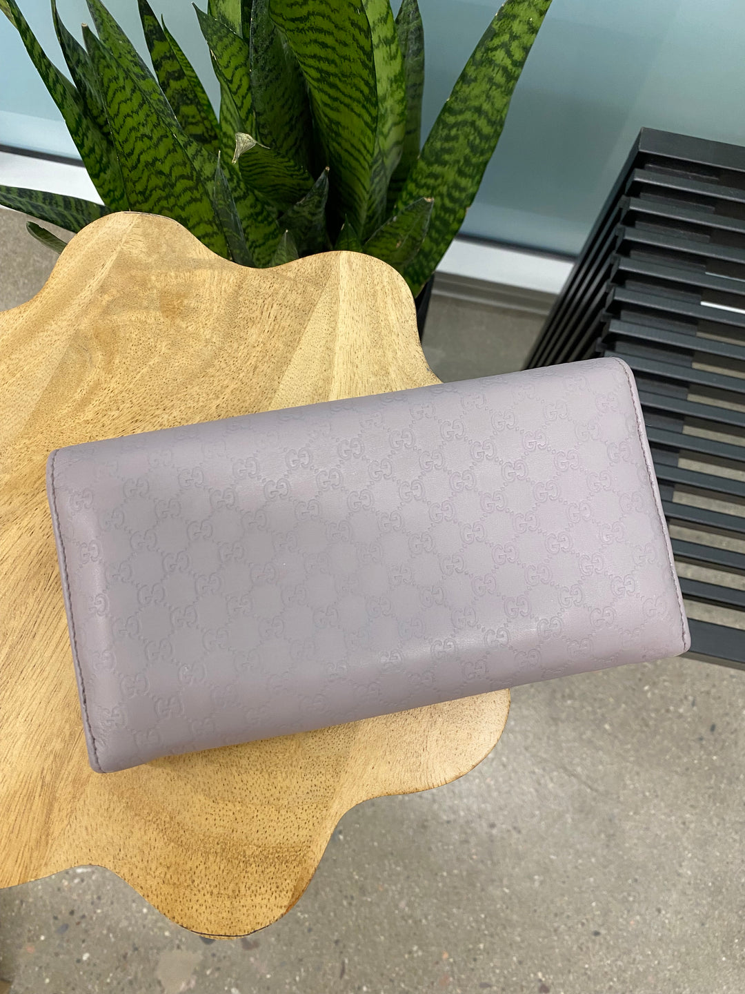 Gucci Lavender Micro Guccissima Long Wallet (3305)