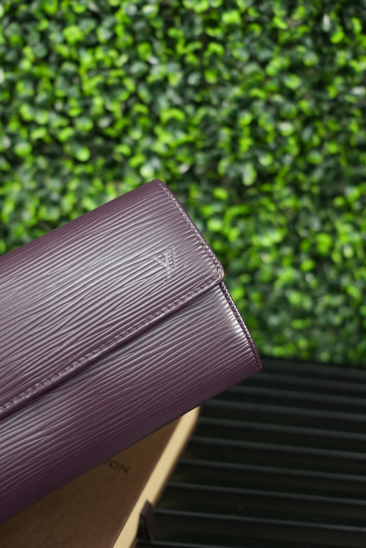 Louis Vuitton Purple Epi Long Wallet