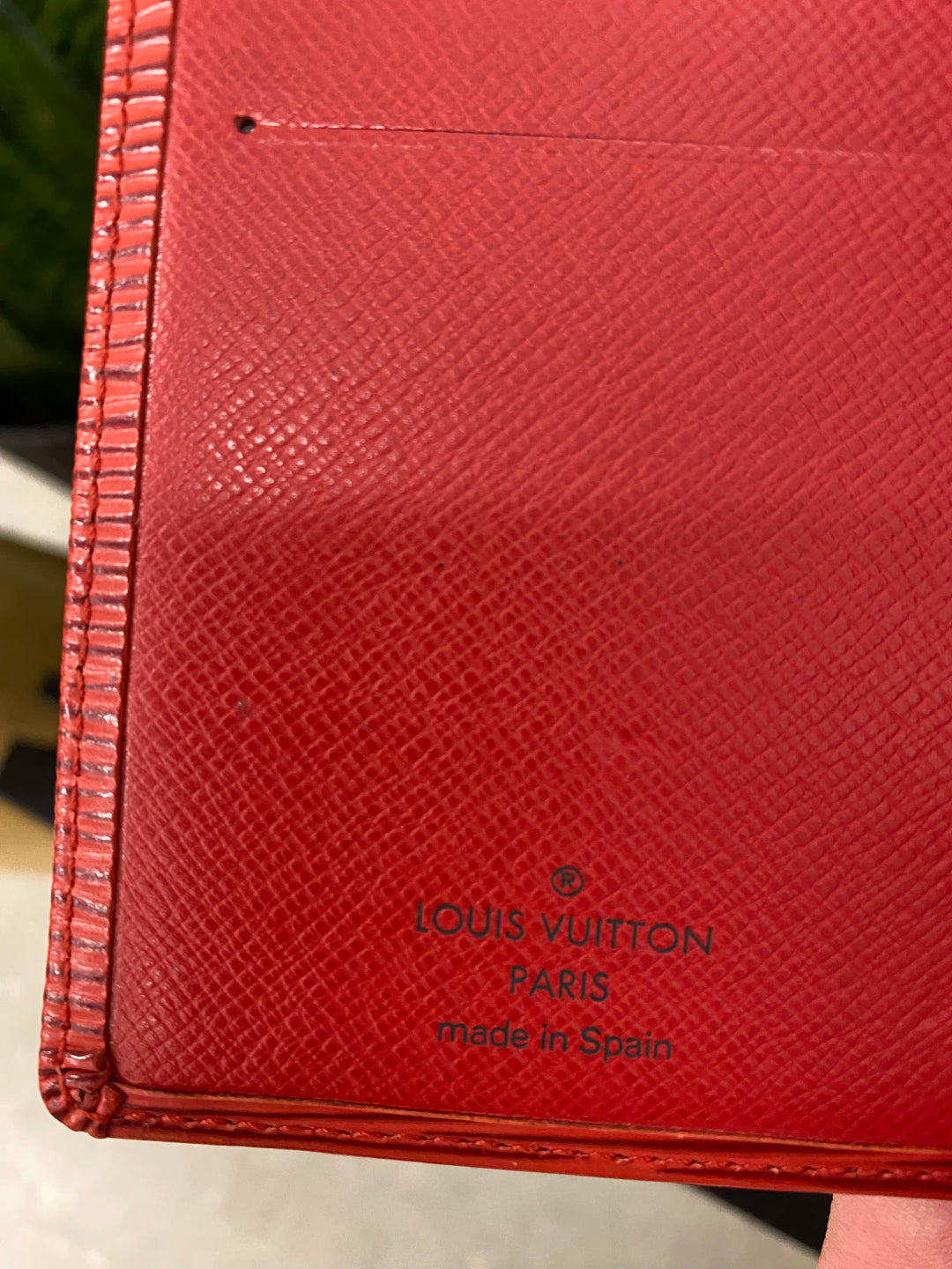 Louis Vuitton Red Epi Long Bifold Wallet (6813)