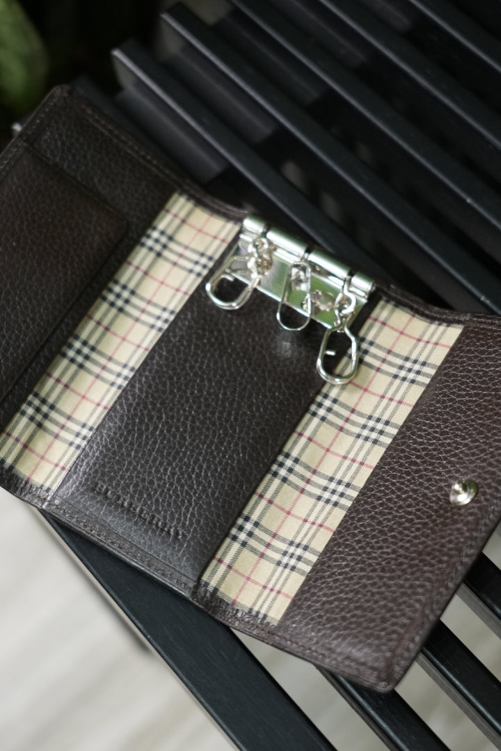 Burberry Nova Check Leather Key Case