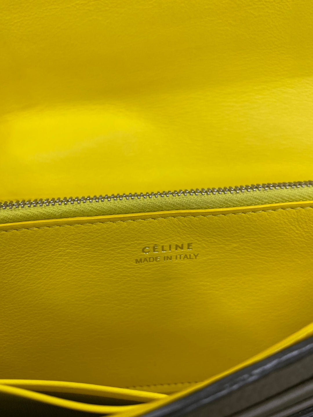 Celine Grey Leather Double Snap Long Wallet (3354)