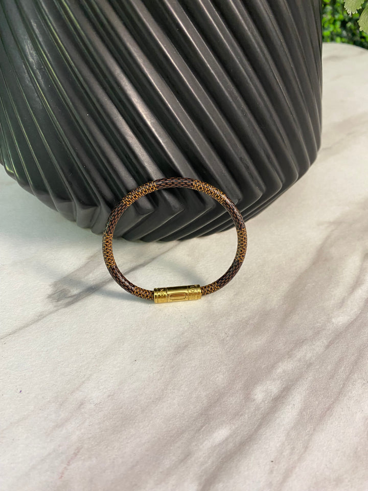 Louis Vuitton Damier Ebene Keep It Bracelet (2281)