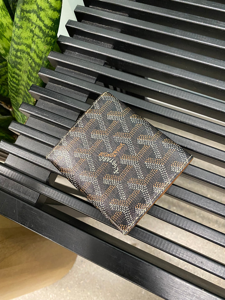 Goyard Black Goyardine Marigny Coin/Card Case (0303)