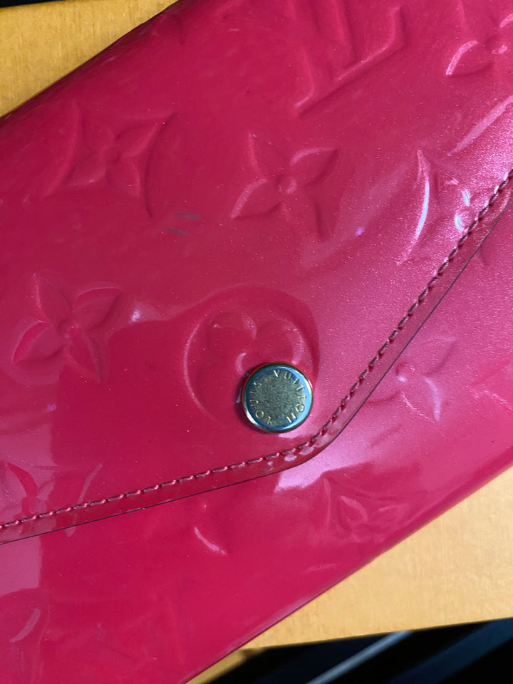 Louis Vuitton Pink Vernis Long Wallet