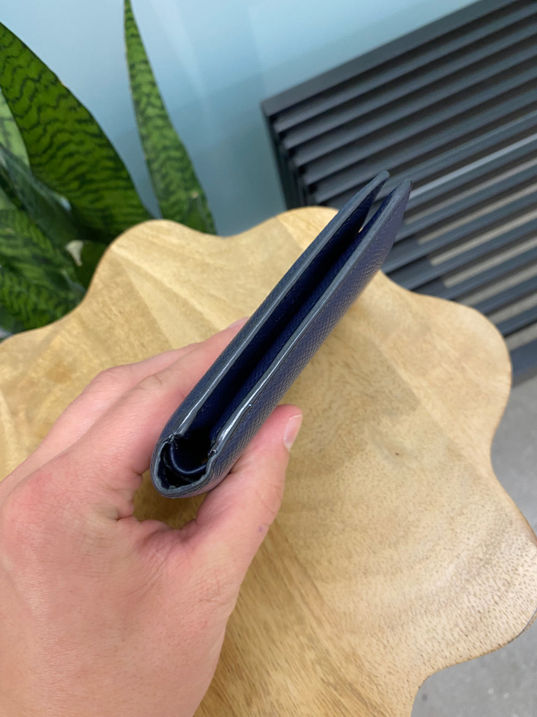 Burberry Navy Saffiano Billfold Wallet (9953)