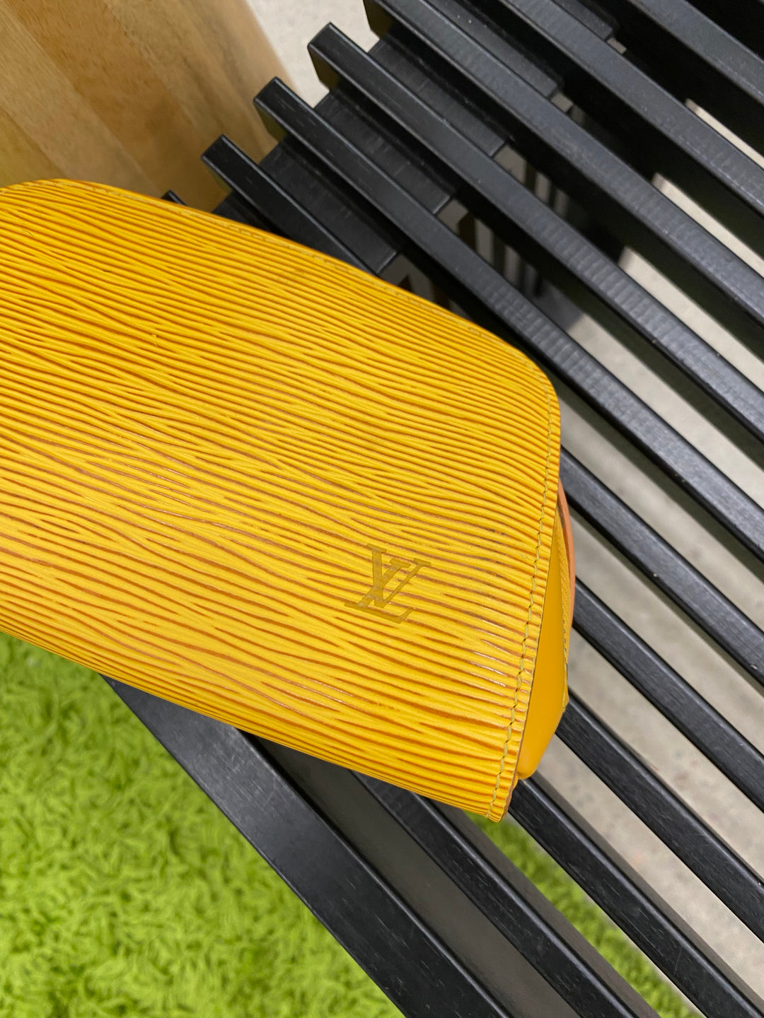 Louis Vuitton Yellow Epi Cosmetic Pouch (4290)