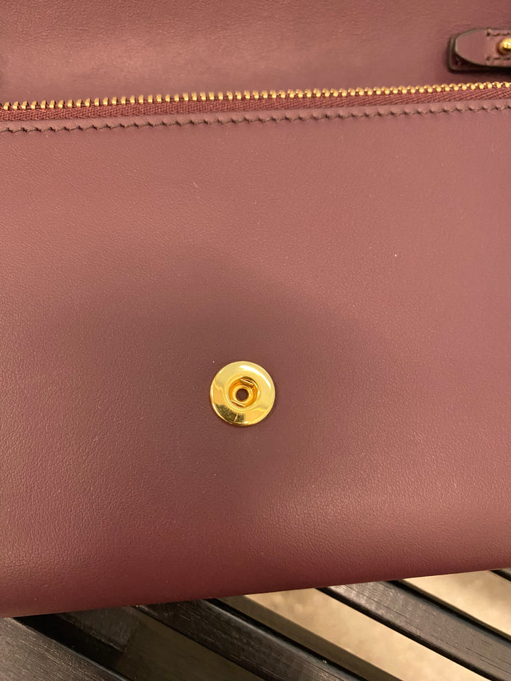 Burberry Leather Hazelmere Wallet on Chain (1010)