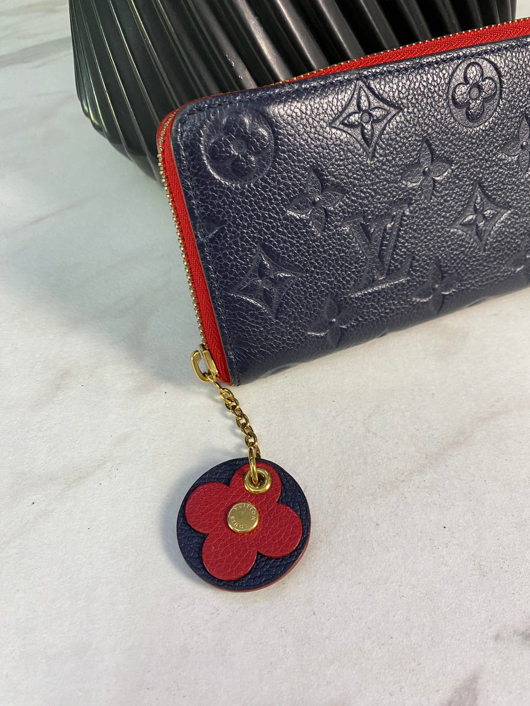 Louis Vuitton Navy Empreinte Clemence Zippy Wallet (4288)