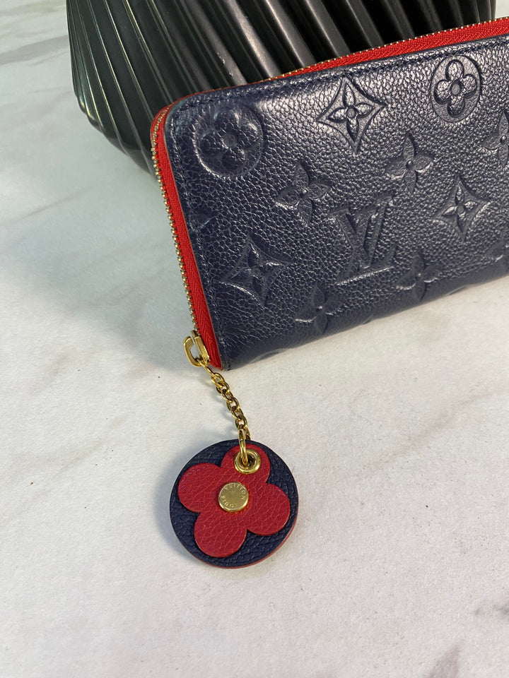 Louis Vuitton Navy Empreinte Clemence Zippy Wallet (4288)